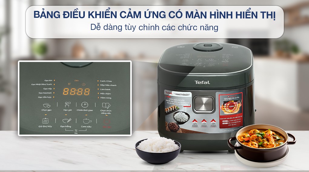Nồi cơm cao tần Tefal 1.8 lít RK818A68