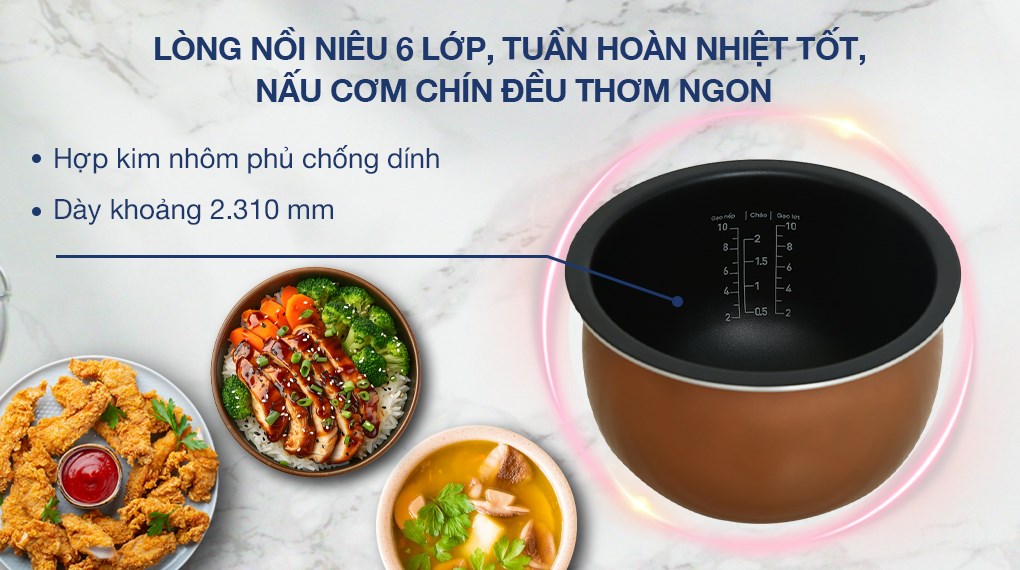 Nồi cơm cao tần Tefal 1.8 lít RK818A68