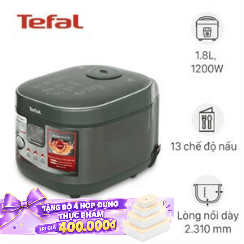 Nồi cơm điện cao tần Tefal 1.8 lít RK818A68