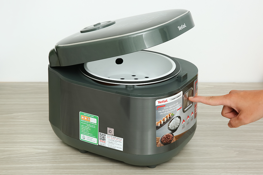 Nồi cơm cao tần Tefal 1.8 lít RK818A68 Màu Xám