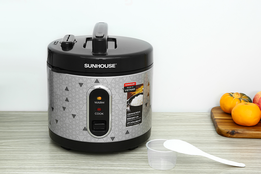 Nồi cơm nắp gài Sunhouse 1.8 lít SHD8630 Màu Xám đậm