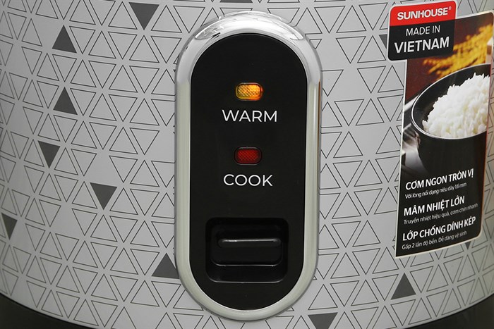 Nồi cơm nắp gài Sunhouse 1.8 lít SHD8630 Màu Xám đậm