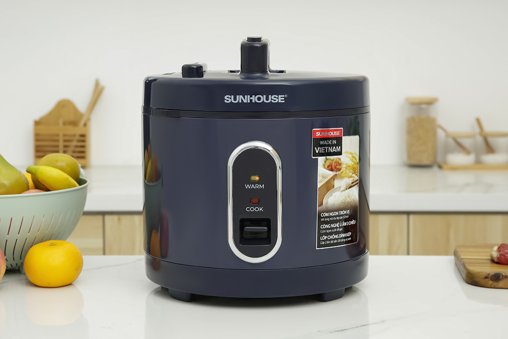 Nồi cơm nắp gài Sunhouse 3 lít SHD8309 Màu Xanh than