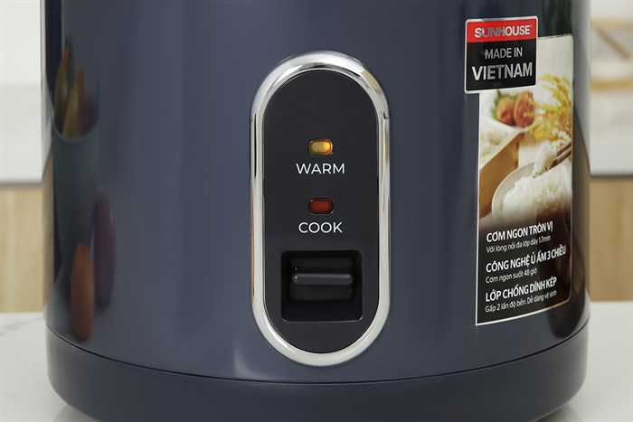 Nồi cơm nắp gài Sunhouse 3 lít SHD8309 Màu Xanh than