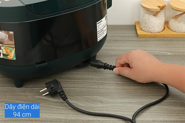 Nồi cơm điện tử Philips 1.8 lít HD4518/62 Màu Xanh đen