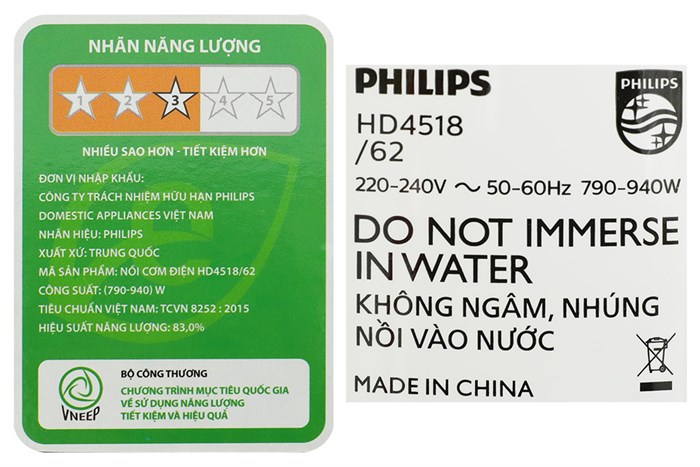 Nồi cơm điện tử Philips 1.8 lít HD4518/62 Màu Xanh đen