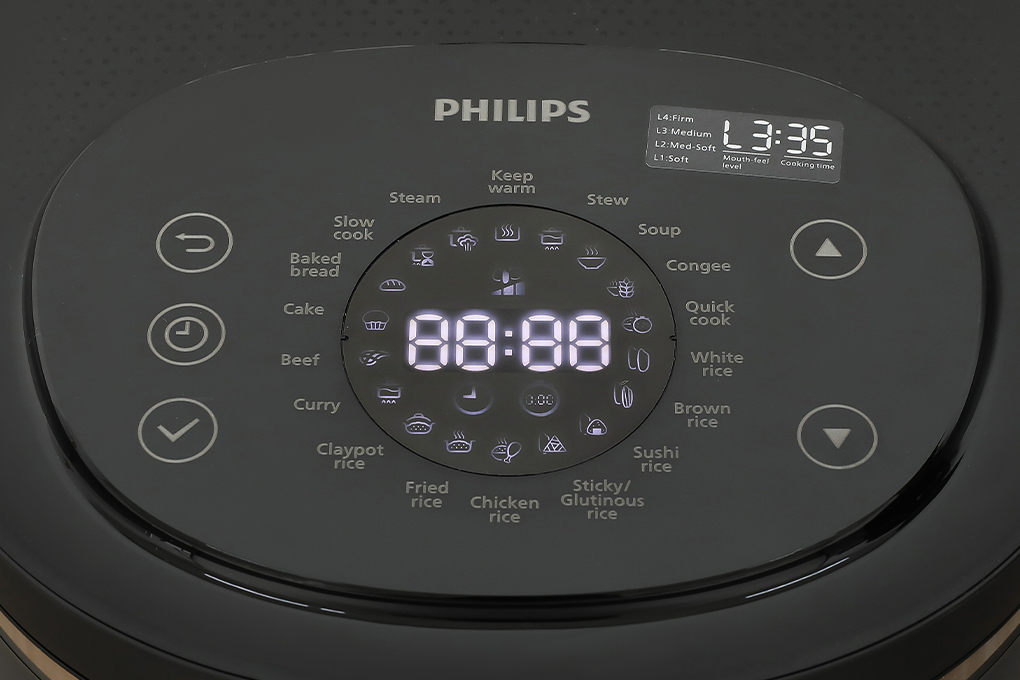 Nồi cơm cao tần Philips 1.5 lít HD4539/62 - Bảng điều khiển