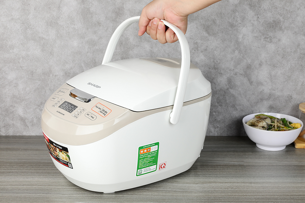 Nồi cơm điện tử Sharp 1.8 lít KS-COM191EV-WH Màu Trắng