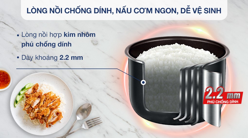 Nồi cơm điện tử Sharp 1.8 lít KS-COM194EV-BK - 4