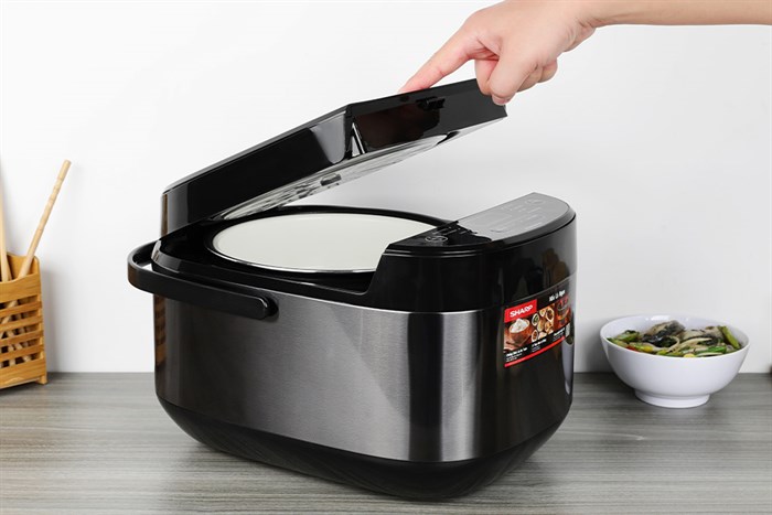 Nồi cơm điện tử Sharp 1.8 lít KS-COM194EV-BK Màu Đen - Xám