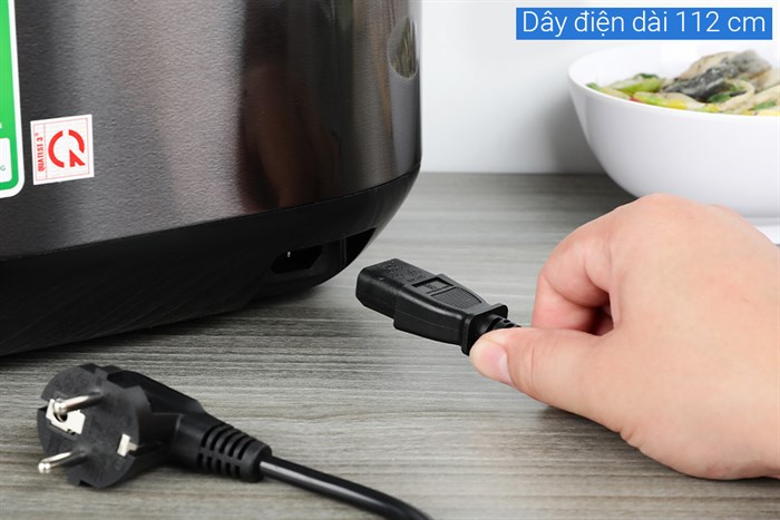 Nồi cơm điện tử Sharp 1.8 lít KS-COM194EV-BK Màu Đen - Xám