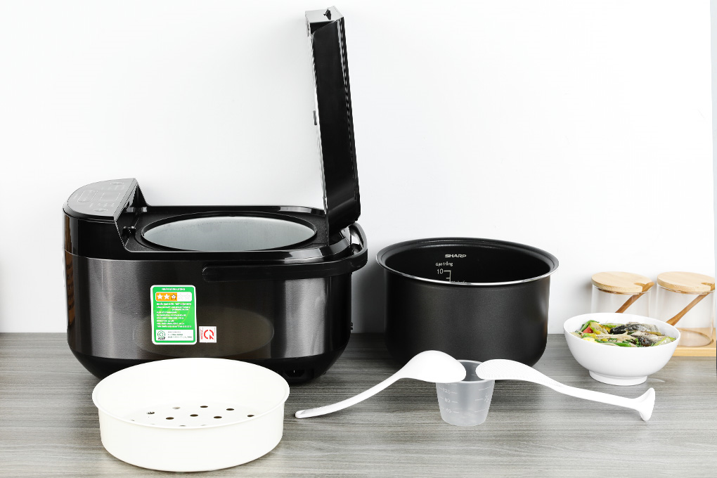 Nồi cơm điện tử Sharp KS-COM194EV-BK 1.8L - Phụ kiện 