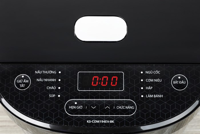 Nồi cơm điện tử Sharp 1.8 lít KS-COM194EV-BK Màu Đen - Xám