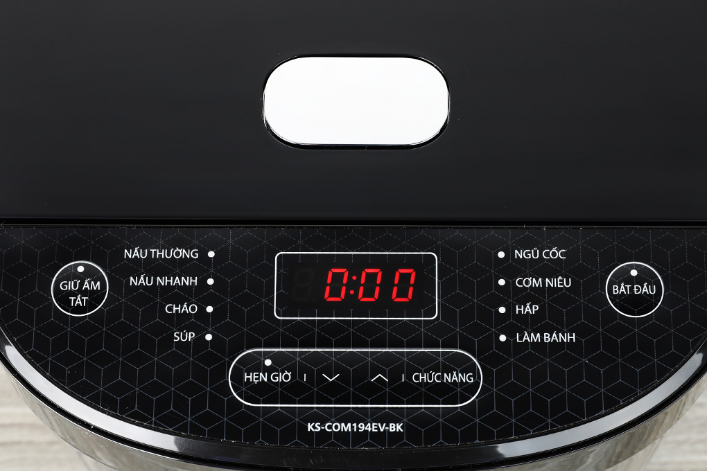 Nồi cơm điện tử Sharp KS-COM194EV-BK 1.8L - Bảng điều khiển