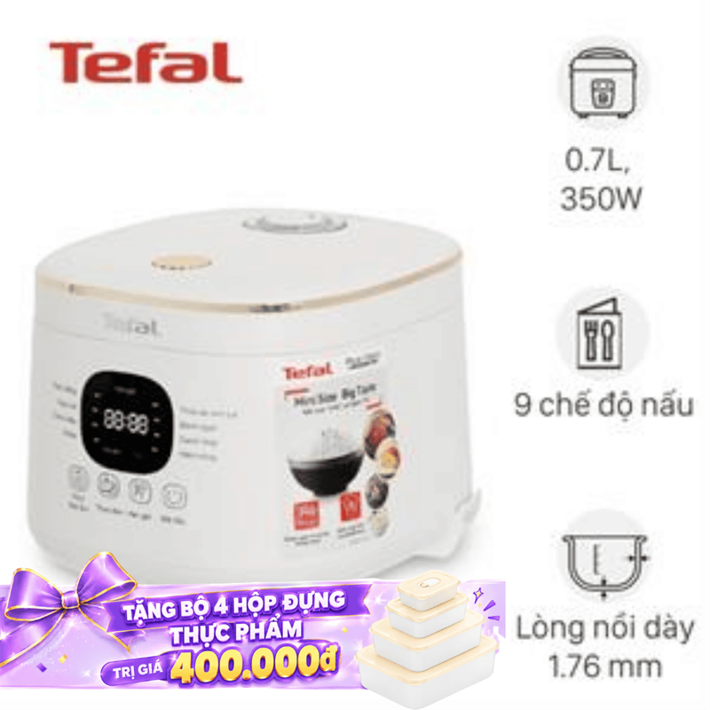 Nồi cơm điện tử Tefal 0.7 lít RK515168