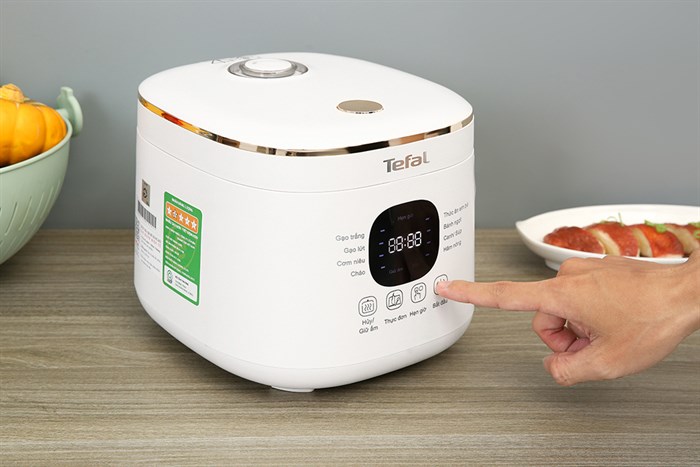 Nồi cơm điện tử Tefal 0.7 lít RK515168 Màu Trắng