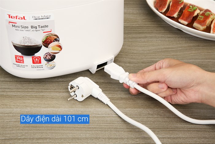 Nồi cơm điện tử Tefal 0.7 lít RK515168 Màu Trắng