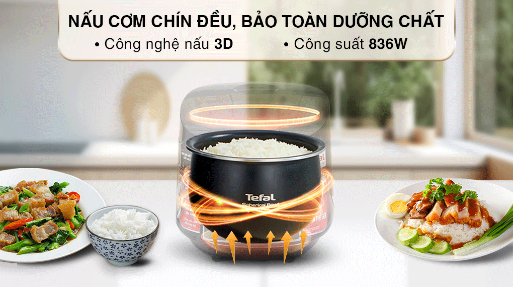 Nồi cơm điện tử Tefal 1.8 lít RK737868