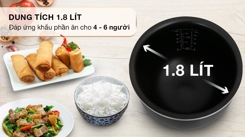 Nồi cơm điện tử Tefal 1.8 lít RK737868