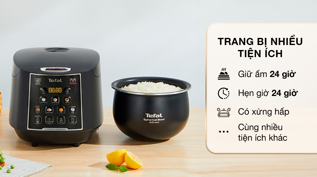 Nồi cơm điện tử Tefal 1.8 lít RK737868