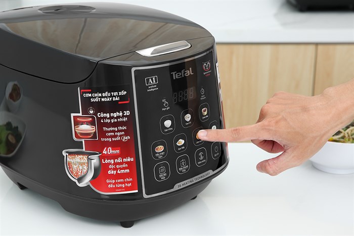 Nồi cơm điện tử Tefal 1.8 lít RK737868 Màu Đen