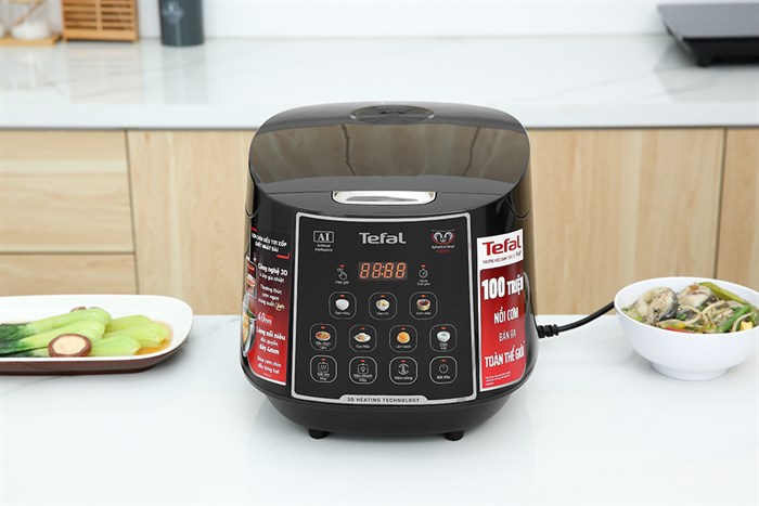 Nồi cơm điện tử Tefal 1.8 lít RK737868 Màu Đen