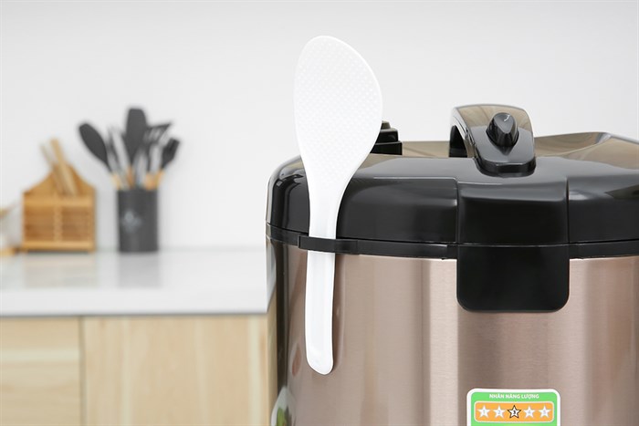 Nồi cơm nắp gài BlueStone 2.8 lít RCB-5538 Màu Đen - Vàng đồng