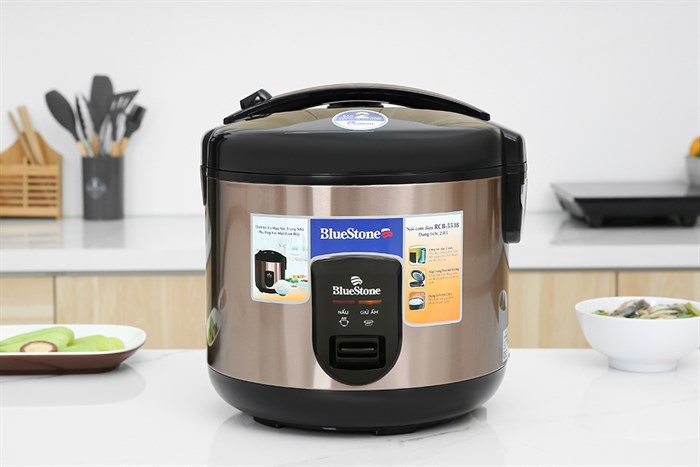 Nồi cơm nắp gài BlueStone 2.8 lít RCB-5538 Màu Đen - Vàng đồng