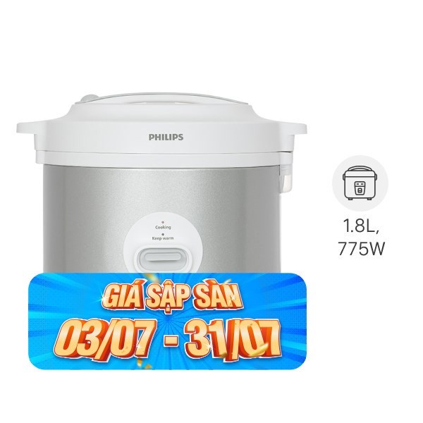 Nồi cơm nắp gài Philips 1.8 lít HD3008/30