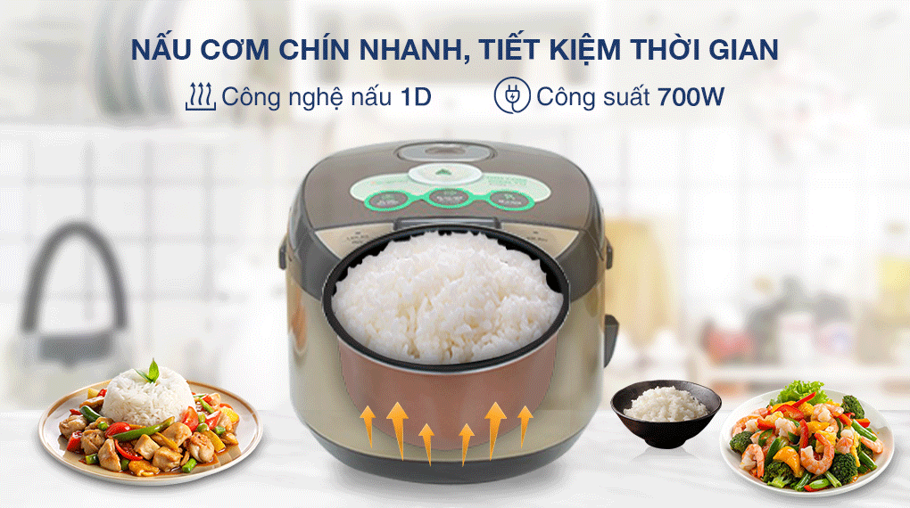 Nồi cơm điện tử Kangaroo 1.5 lít KG15RCE2