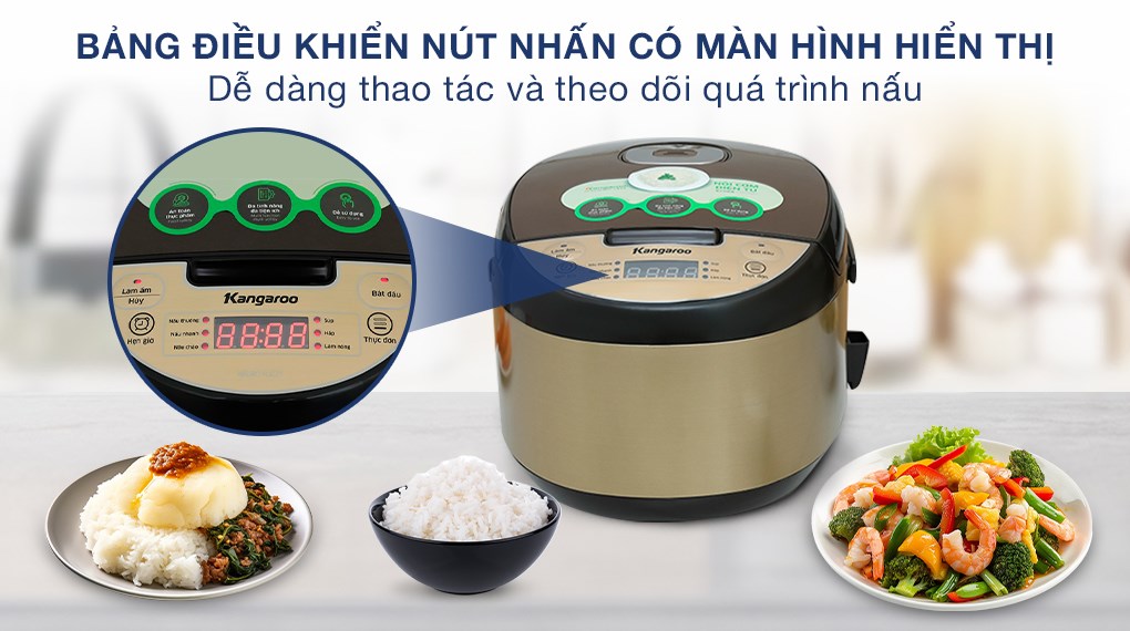Nồi cơm điện tử Kangaroo 1.5 lít KG15RCE2