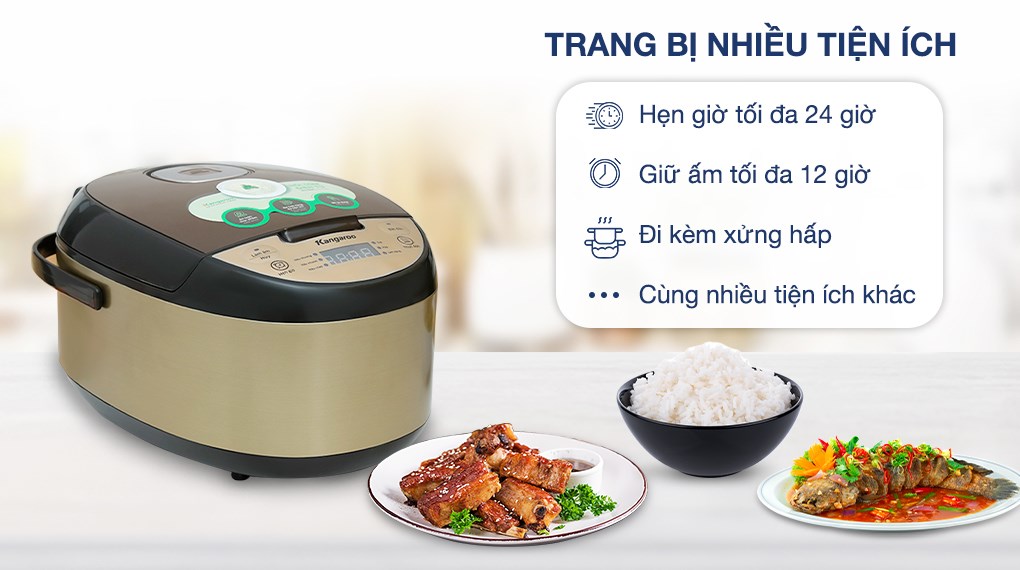 Nồi cơm điện tử Kangaroo 1.5 lít KG15RCE2