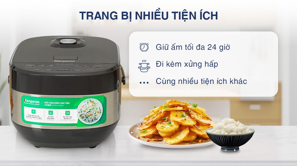 Nồi cơm cao tần Kangaroo 1.5 lít KG15RIH1