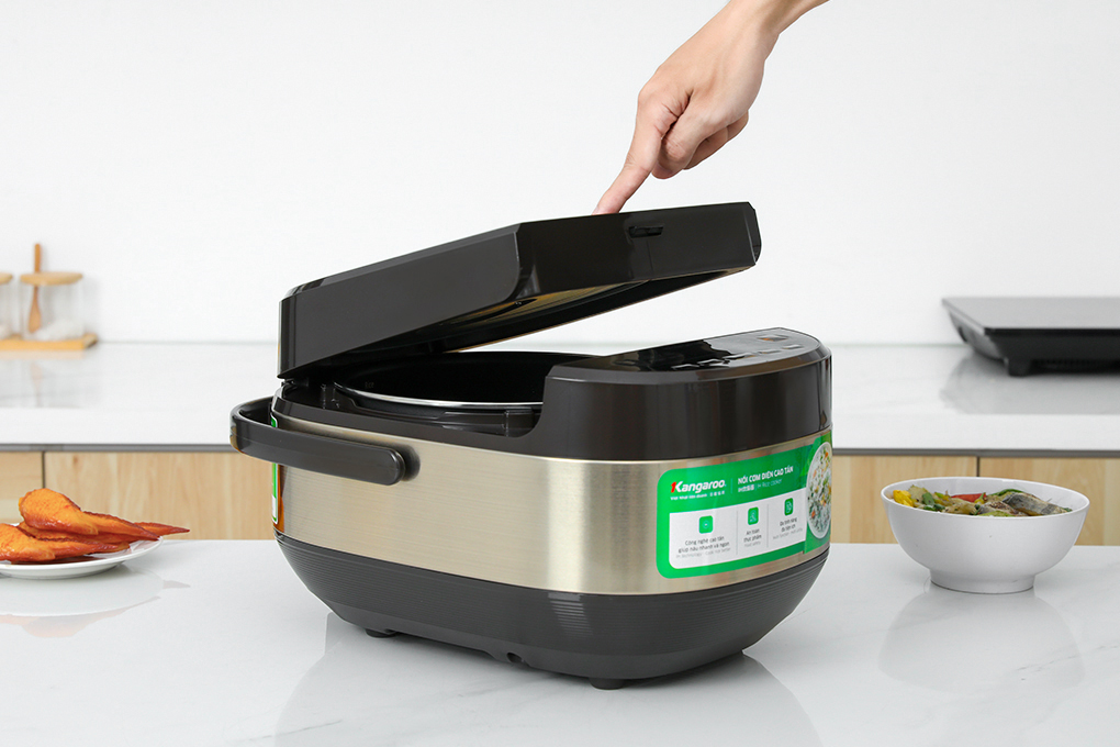 Nồi cơm cao tần Kangaroo 1.5 lít KG15RIH1 Màu Đen - Bạc