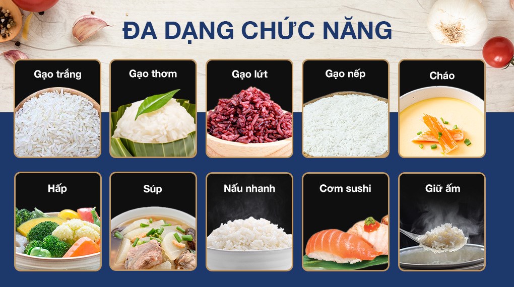 Nồi cơm điện tử Toshiba 1.8 lít RC-18DR4TVN(W) - Trắng