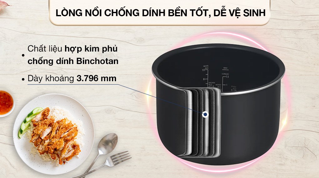 Nồi cơm điện tử Toshiba 1.8 lít RC-18DR4TVN(W) - Trắng