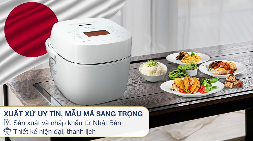 Nồi cơm áp suất cao tần Toshiba 1.8 lít RC-18VXWVN(W)