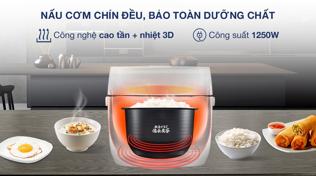 Nồi cơm áp suất cao tần Toshiba 1.8 lít RC-18VXWVN(W)