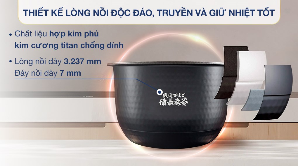 Nồi cơm áp suất cao tần Toshiba 1.8 lít RC-18VXWVN(W)