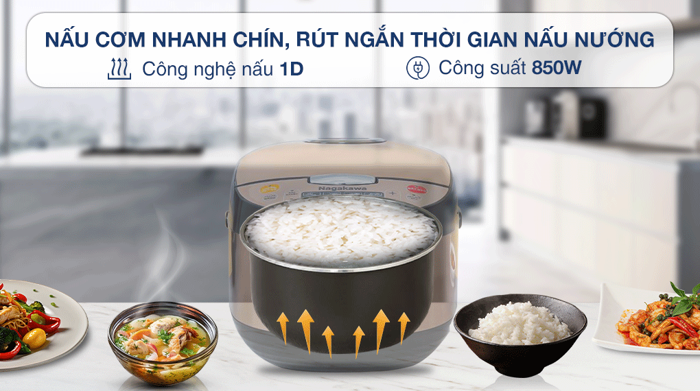 Nồi cơm điện tử Nagakawa 1.8 lít NER5556
