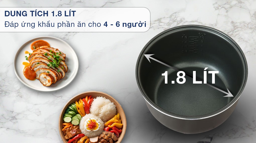 Nồi cơm điện tử Nagakawa 1.8 lít NER5556