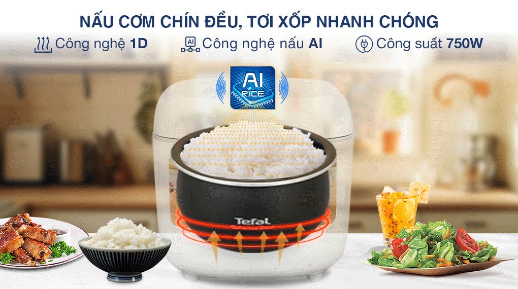 Nồi cơm điện tử Tefal 1.8 lít Delirice RK7711Y0