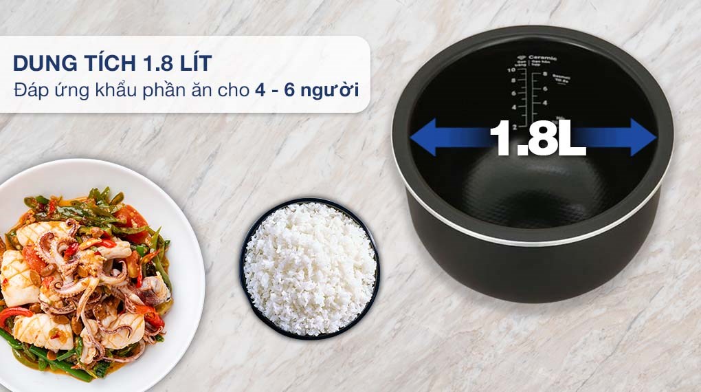 Nồi cơm điện tử Tefal 1.8 lít Delirice RK7711Y0