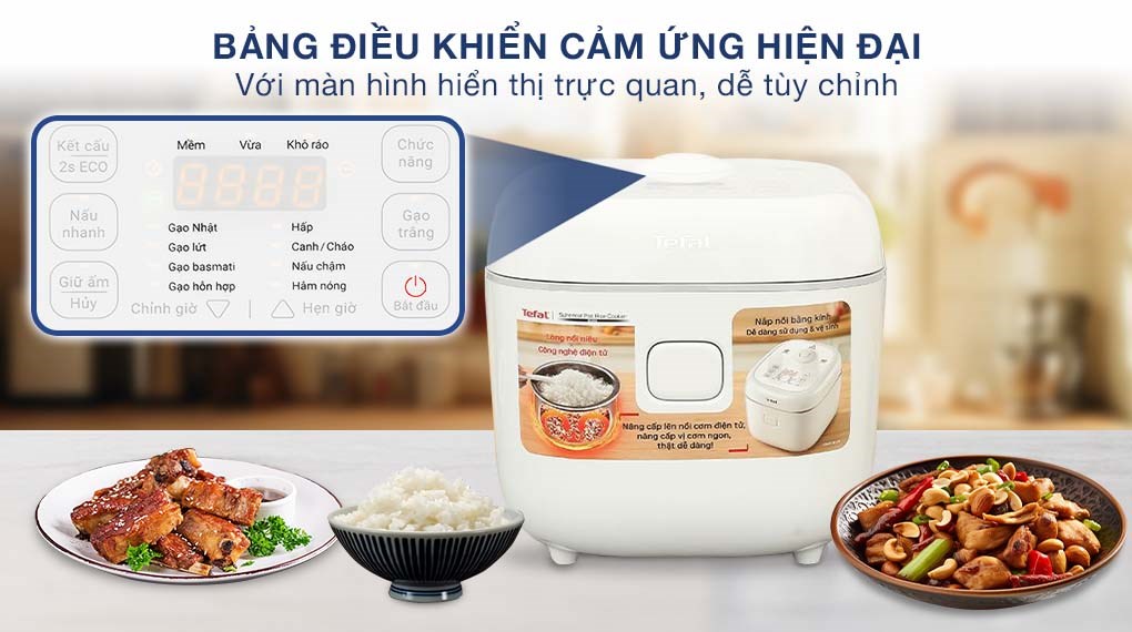 Nồi cơm điện tử Tefal 1.8 lít Delirice RK7711Y0