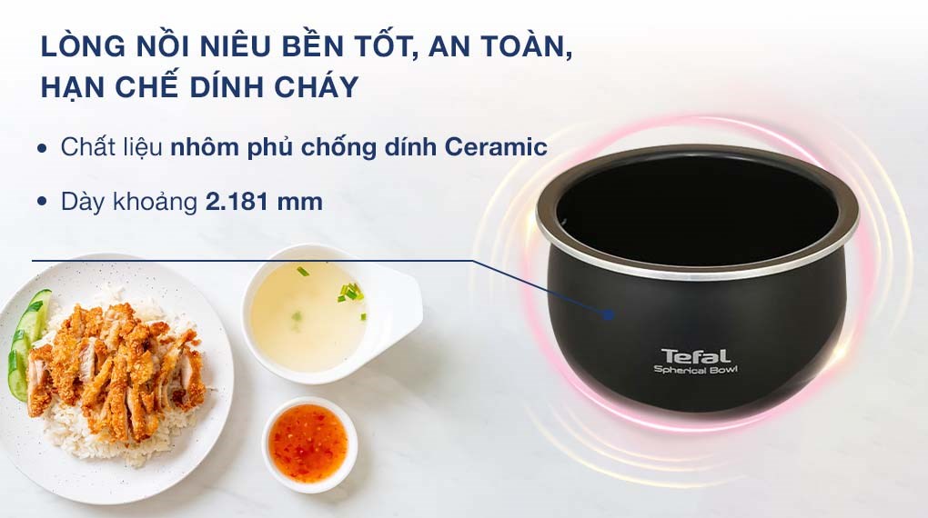 Nồi cơm điện tử Tefal 1.8 lít Delirice RK7711Y0