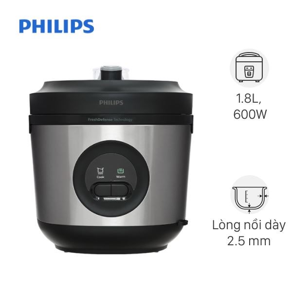 Nồi cơm nắp gài Philips 1.8 lít HD3213/31