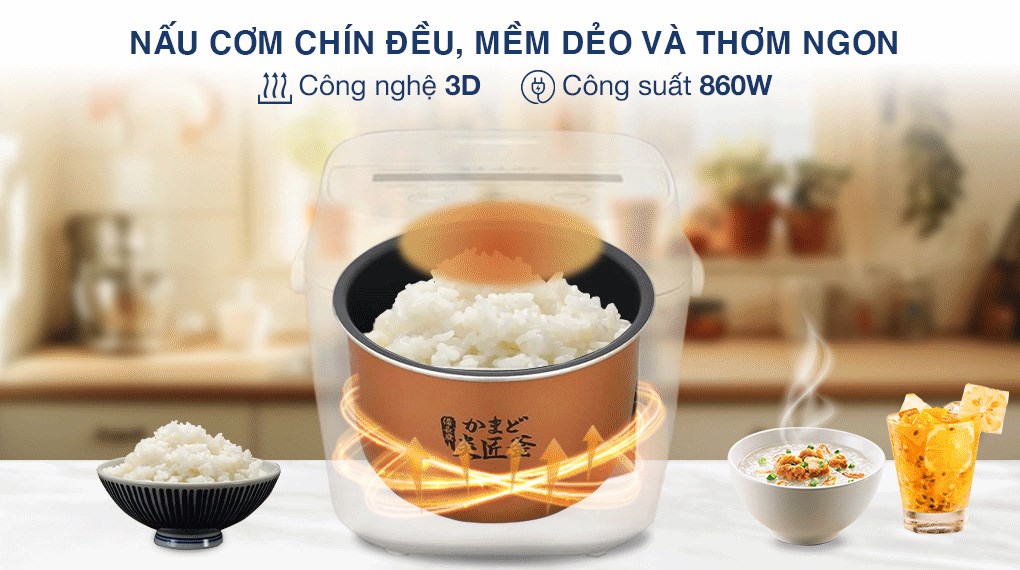 Nồi cơm điện tử Toshiba 1.8 lít RC-18DR5UVN(W)