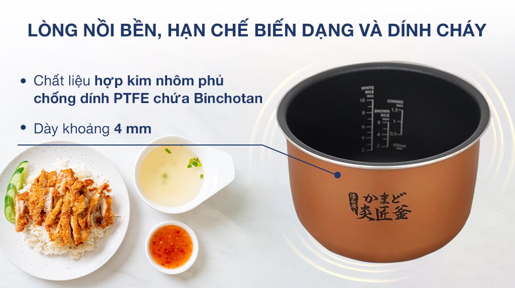 Nồi cơm điện tử Toshiba 1.8 lít RC-18DR5UVN(W) - 2