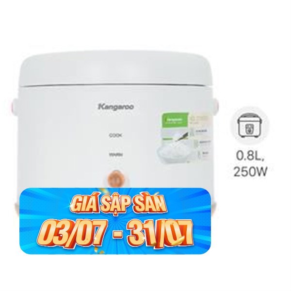 Nồi cơm nắp gài Kangaroo 0.8 lít KGRC08M3