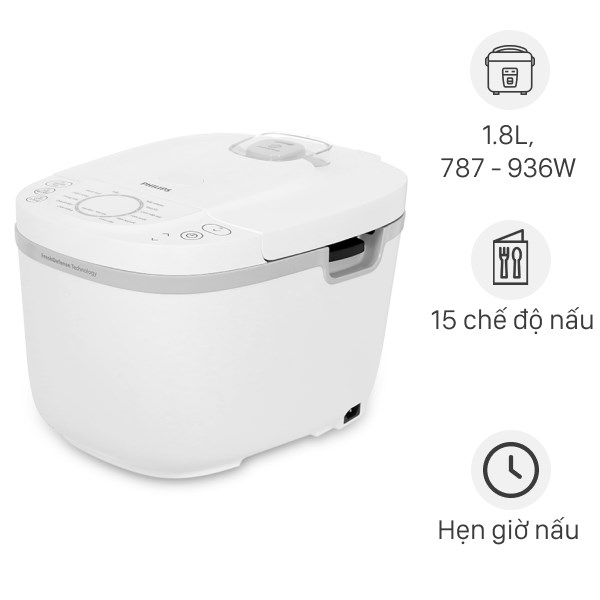 Nồi cơm điện tử Philips 1.8 lít HD4717/30
Mẫu mới
